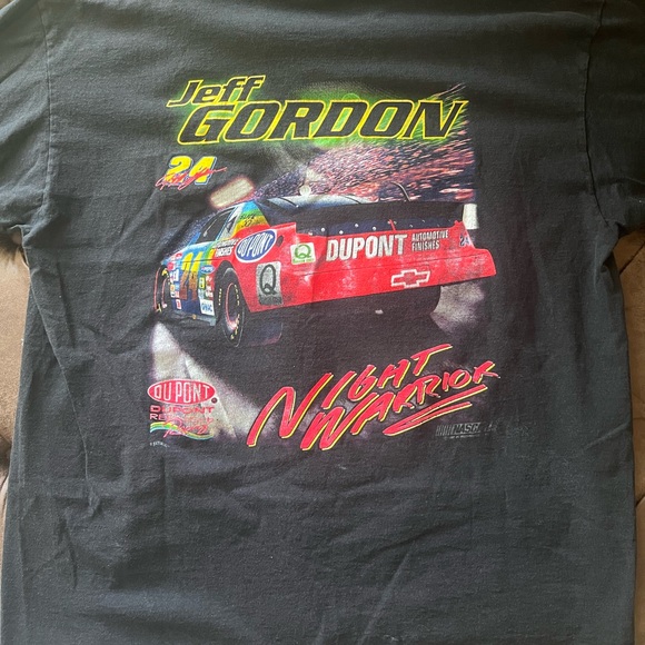 ‼️Authentic Vintage Original Jeff Gordon “Night Warrior” Double Sided T-Shirt 2X - Picture 4 of 6